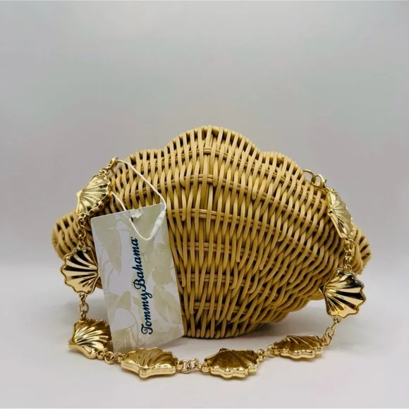 Tommy Bahama TikTok Viral Wicker Clam Shell Purse New With Tags WW0001 - Picture 4 of 11
